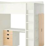 Stuva ikea hoogslaper bed wit hout met kast, Ophalen, Gebruikt, 90 cm, Eenpersoons