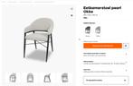 4 stuks ZitMaxx Teddy Pearl Okke Eetkamer stoelen, Huis en Inrichting, Stoelen, Ophalen, Wit, Zo goed als nieuw, Metaal