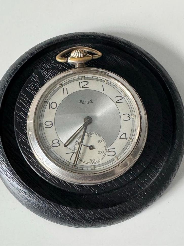 Vintage Kienzle Hengle Zakhorloge in Glazen Stolp, Antiek en Kunst, Antiek | Klokken, Ophalen of Verzenden