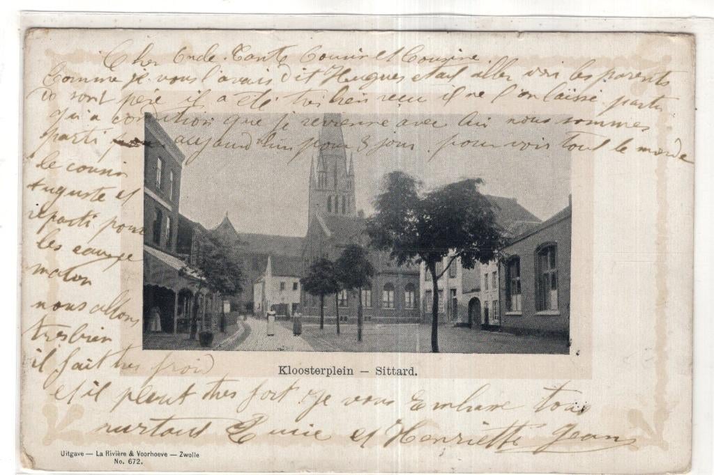 Sittard  Kloosterplein  1900 La Riviere no. 672, Verzenden, Voor 1920, Gelopen, Limburg