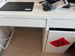 MICKE Opbouwdeel hoog, wit, 105x65 cm+MICKE Bureau, wit, 105, Ophalen of Verzenden, Zo goed als nieuw, Bureau