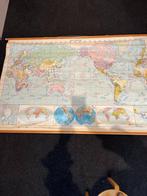 Schoolplaat - Nieuwe wereldkaart, Antiek en Kunst, Ophalen, Aardrijkskunde
