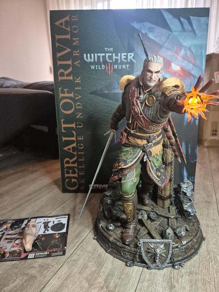 The Witcher 3 Geralt Skellige Undvik Armor Prime 1 Statue, Verzamelen, Poppetjes en Figuurtjes, Nieuw, Ophalen of Verzenden