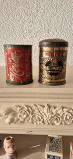 2 Antieke Blikjes 6 cm., Ophalen of Verzenden