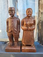 Houten Beelden van Man en Vrouw, Ophalen of Verzenden, Gebruikt