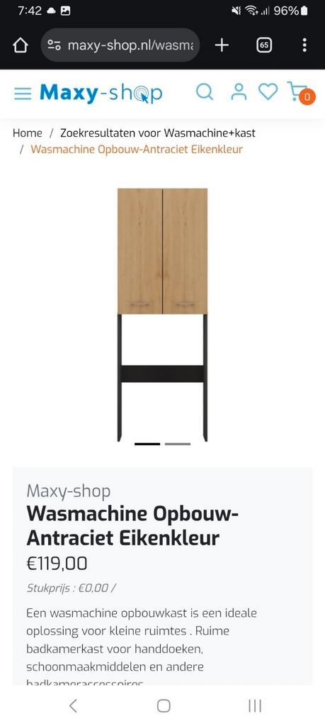 Wasmachine kast, Huis en Inrichting, Kasten | Overige, Nieuw, Ophalen