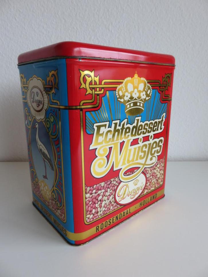 Winkelblik Echte Dessert Muisjes Dragee, Roosendaal Holland, Verzamelen, Blikken, Gebruikt, Beschuit, Overige merken, Ophalen of Verzenden