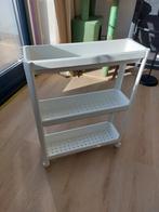 Ikea Vesken kastje op wielen - wit - 54x18x71 cm, Ophalen, Gebruikt