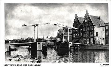 806325 Haarlem NH Gravestene Brug jr 50 60 Nette oude kaart  beschikbaar voor biedingen