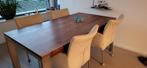 Bert Plantagie eettafel notenhouten en RVS, Huis en Inrichting, Tafels | Eettafels, Ophalen, Gebruikt, Rechthoekig