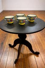 Gezellig wijntafeltje met soepkommen, Minder dan 55 cm, Gebruikt, Rond, Hout