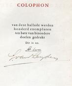 Leyden, S. van - Ballade van den Arbeid (1943), Ophalen of Verzenden