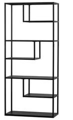 Vakkenkast Woood Teun zwart, Ophalen, Met plank(en), Gebruikt, Industrieel modern