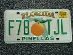 Kentekenplaat licenseplate Florida Pinellas 2 USA, Verzenden, Gebruikt, Auto's