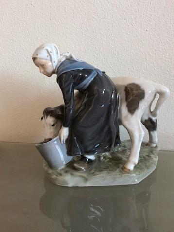 Royal Copenhagen “Meisje met kalf”! beschikbaar voor biedingen