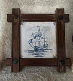 Antiek Tegeltje Mosa met Houten Frame, Antiek en Kunst, Ophalen