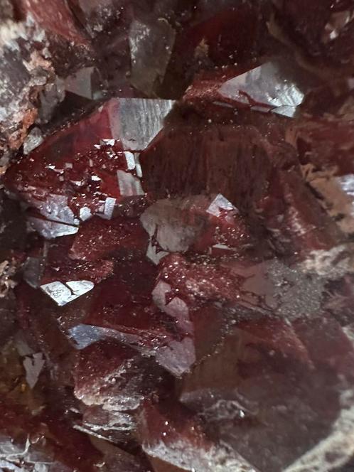 Vuurkwarts cluster – Marokko, Verzamelen, Mineralen en Fossielen, Mineraal, Ophalen of Verzenden
