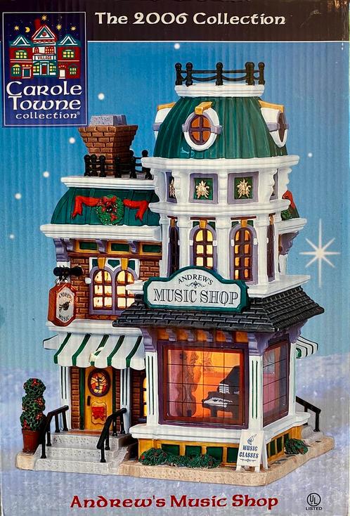 Lemax Carole Towne - Andrew’s Music Shop, Diversen, Kerst, Ophalen of Verzenden