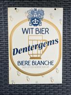 Dentergems wit bier dubbelzijdig kunststoffen reclamebord, Ophalen of Verzenden, Zo goed als nieuw, Reclamebord, Plaat of Schild