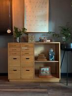 Originele vintage schoolkast ladekast boekenkast dressoir, Zo goed als nieuw, Minder dan 100 cm, 25 tot 50 cm, 50 tot 100 cm