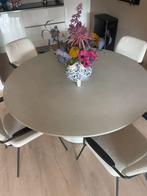 Eettafel Stone 140 x 140cm | Goossens | NIEUW, Ophalen, Rond, Nieuw, Vijf personen of meer