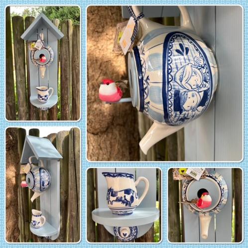 Cadeautip! Delfts Blond Amsterdam Theepot Vogelhuisje, Tuin en Terras, Vogelhuisjes en Vogelbaden, Nieuw, Ophalen of Verzenden