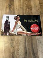 Coca Cola ijzeren reclame bord met pin up girl!!, Verzamelen, Reclamebord, Ophalen of Verzenden, Zo goed als nieuw