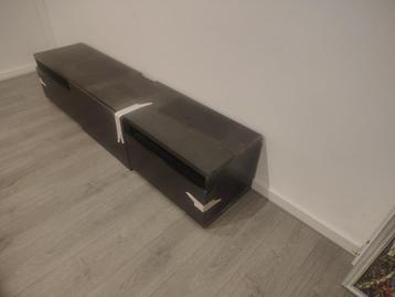 IKEA Besta wandmeubel – zwart met kleppen en lades - afbeelding 2