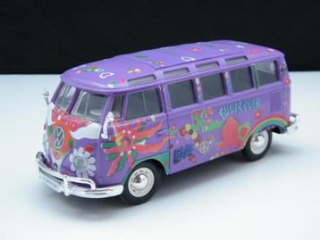 modelauto Volkswagen T1 Samba Hippie bus – Maisto 1:24 beschikbaar voor biedingen
