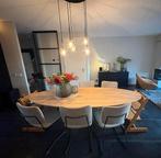 Ovale eettafel eikenhout 240x100x76cm, Huis en Inrichting, Tafels | Eettafels, 100 tot 150 cm, Eikenhout, 200 cm of meer, Ophalen of Verzenden