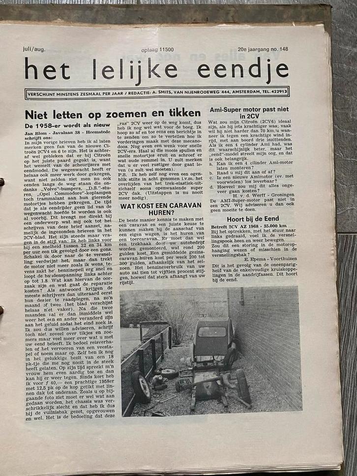 Het lelijk eendje! Nieuwsbrief jaren 60 en 70, Boeken, Auto's | Boeken, Gelezen, Algemeen, Ophalen