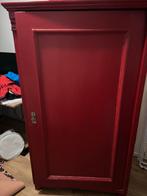 Rode Brocante Linnenkast, Ophalen, Gebruikt, 50 tot 100 cm, 150 tot 200 cm