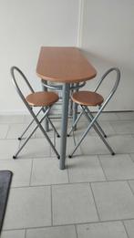 Keuken tafel met twee stoeltjes., Huis en Inrichting, Verzenden, Zo goed als nieuw, Rechthoekig, 45 tot 60 cm