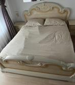 Mooi 2-persoons bed met barok stijl. Afmeting is 1,60 meter, Ophalen of Verzenden, Gebruikt, Tweepersoons
