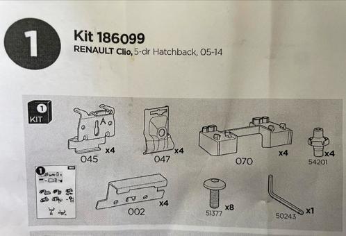Thule kit 186099 - Renault Clio 5dr. hatchback ‘05-‘14, Auto diversen, Dakdragers, Zo goed als nieuw, Ophalen of Verzenden