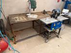 Stalen Werkbank met Freestafel, Ophalen, Gebruikt, 170 cm of meer