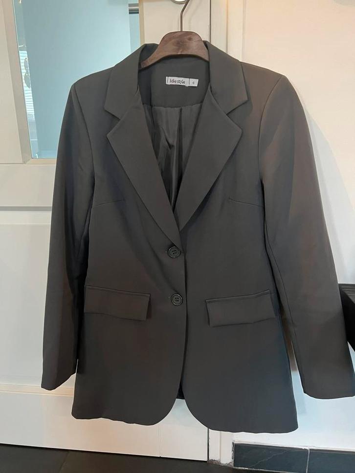 zgan BIBA STYLE grijs dames colbert jasje jas model lang, Kleding | Dames, Jasjes, Kostuums en Pakken, Zo goed als nieuw, Jasje