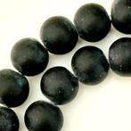 8 mm frosted Onyx Agaat natuursteen kralen,  streng 37cm, Nieuw, Kraal, Ophalen of Verzenden