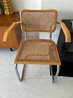 Vintage breuer buisframe webbing stoel vast €40, Huis en Inrichting, Stoelen, Ophalen, Metaal, Vintage cesca thonet breuer, Eén