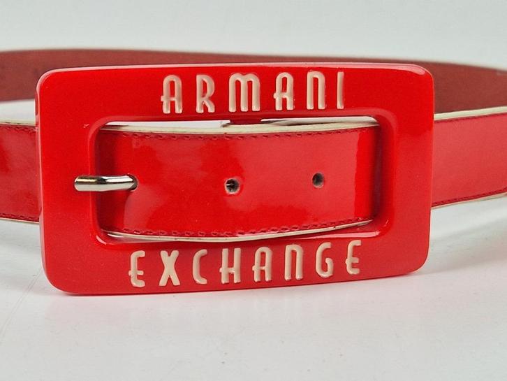 Vintage Armani exchange rood riem designer riem dames, Kleding | Dames, Riemen en Ceinturen, Zo goed als nieuw, Tailleriem, 100 cm of meer