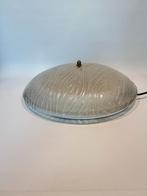 Vintage ronde plafondlamp – glas, Ophalen of Verzenden, Glas