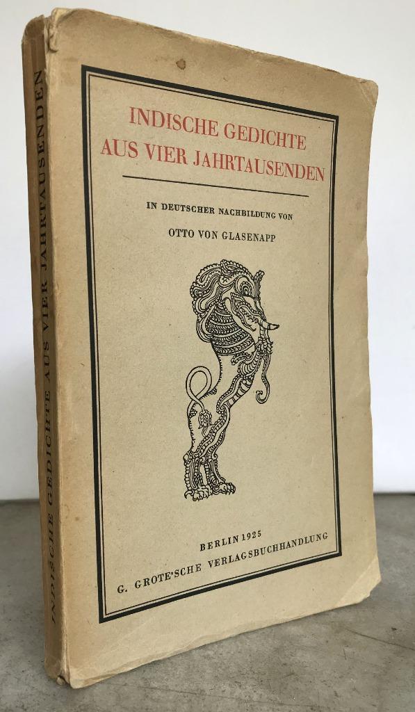 Glasenapp - Indische Gedichte aus vier Jahrtausenden (1925), Antiek en Kunst, Antiek | Boeken en Bijbels, Ophalen of Verzenden