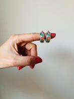 Oorbellen anna nina 924 zilver flower garland hoops, Ophalen of Verzenden, Nieuw, Zilver