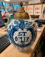 Antieke Delft blauwe grote St Omer tabakpot 30 cm., Antiek en Kunst, Ophalen of Verzenden