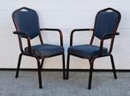 44 x stackchairs blauw vergaderstoelen kantine cafe stoelen, Ophalen of Verzenden, Zo goed als nieuw, Blauw, Vijf, Zes of meer stoelen