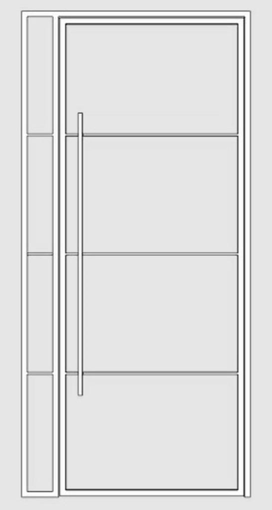 Enkele stalen deur +zijpaneel /Single steel door +Side panel, Doe-het-zelf en Verbouw, Deuren en Horren, Nieuw, Binnendeur, 215 cm of meer