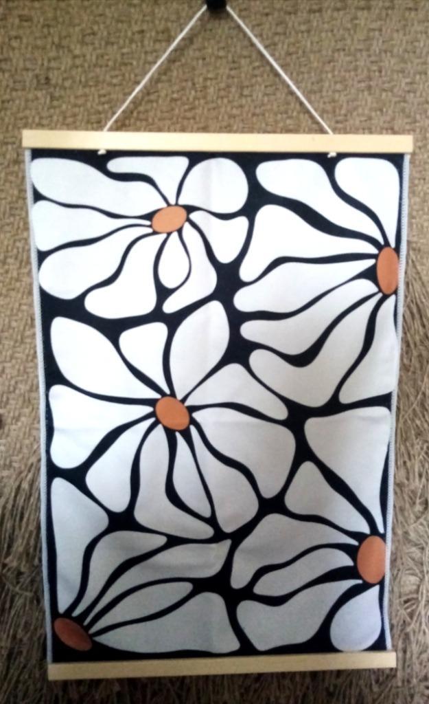 Zwarte bloemen wandhanger wanddeco 100% ➡️ dieren goed doel, Huis en Inrichting, Woonaccessoires | Wanddecoraties, Nieuw, Ophalen