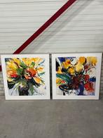 Kleurrijke kunstposters Mona Arnold 1991 – set van 2, Antiek en Kunst, Ophalen of Verzenden