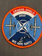 Embleem orange shield 2025 nato MQ-9 306 SQN RNLAF, Verzenden, Luchtmacht, Nederland, Embleem of Badge