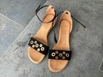 Vera Pelle Joma leren sandalen zgan 39, Zwart, Zo goed als nieuw, Sandalen of Muiltjes, Ophalen of Verzenden